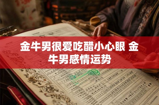 金牛男很爱吃醋小心眼 金牛男感情运势