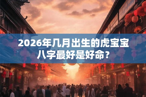 2026年几月出生的虎宝宝八字最好是好命？