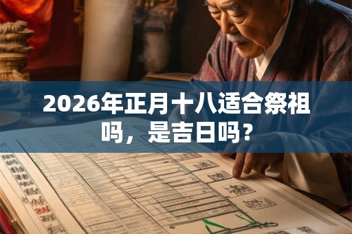 2026年正月十八适合祭祖吗，是吉日吗？