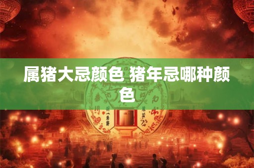 属猪大忌颜色 猪年忌哪种颜色 属猪大忌颜色 猪年忌哪种颜色