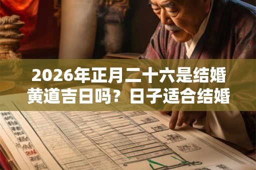 2026年正月二十六是结婚黄道吉日吗？日子适合结婚吗？