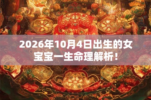 2026年10月4日出生的女宝宝一生命理解析！