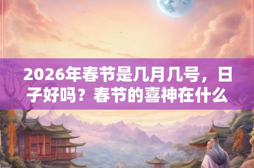 2026年春节是几月几号，日子好吗？春节的喜神在什么方位？