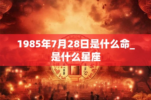 1985年7月28日是什么命_是什么星座