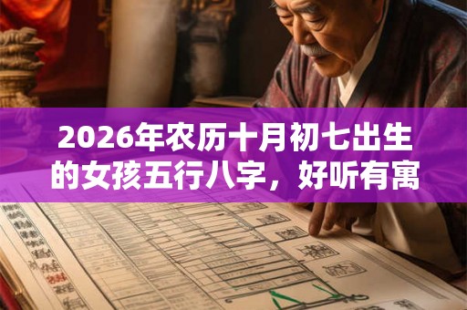 2026年农历十月初七出生的女孩五行八字，好听有寓意的名字