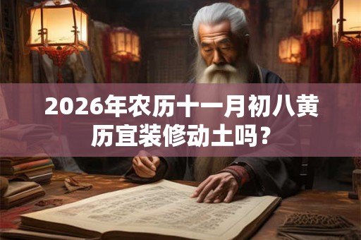 2026年农历十一月初八黄历宜装修动土吗？