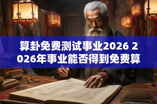 算卦免费测试事业2026 2026年事业能否得到免费算卦测试的支持