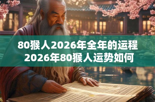 80猴人2026年全年的运程 2026年80猴人运势如何