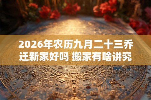 2026年农历九月二十三乔迁新家好吗 搬家有啥讲究