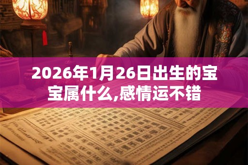 2026年1月26日出生的宝宝属什么,感情运不错