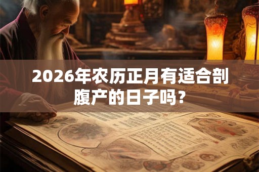 2026年农历正月有适合剖腹产的日子吗？