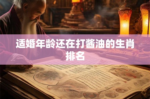 适婚年龄还在打酱油的生肖排名