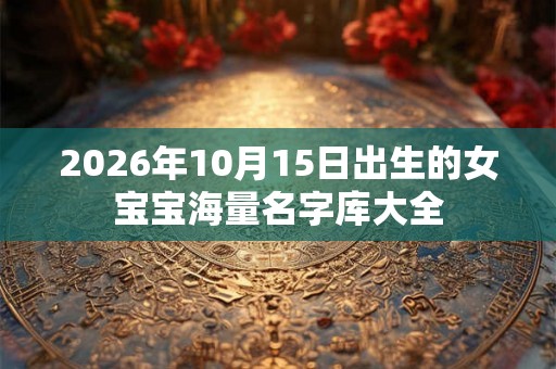 2026年10月15日出生的女宝宝海量名字库大全