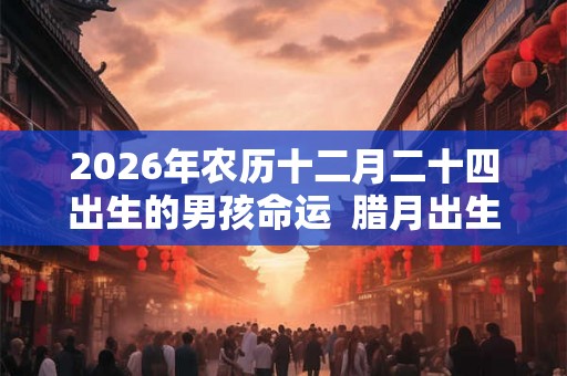 2026年农历十二月二十四出生的男孩命运  腊月出生如何