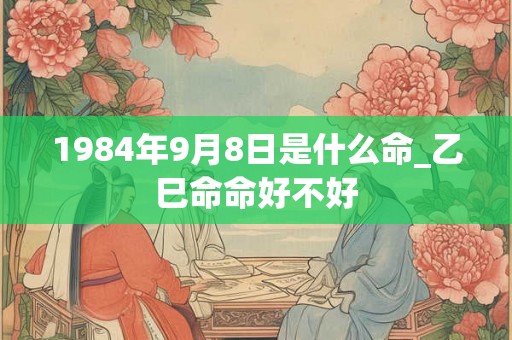 1984年9月8日是什么命_乙巳命命好不好
