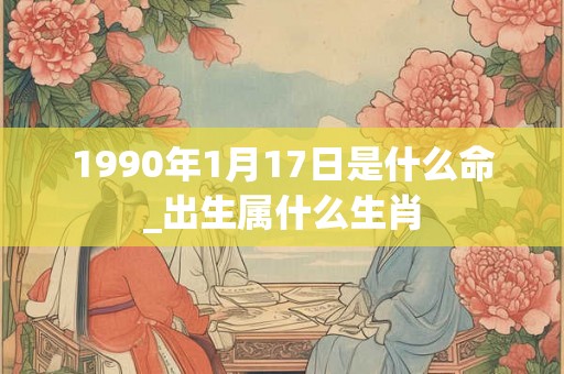 1990年1月17日是什么命_出生属什么生肖