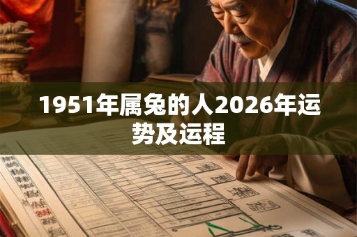1951年属兔的人2026年运势及运程