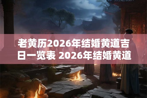 老黄历2026年结婚黄道吉日一览表 2026年结婚黄道吉日怎么查