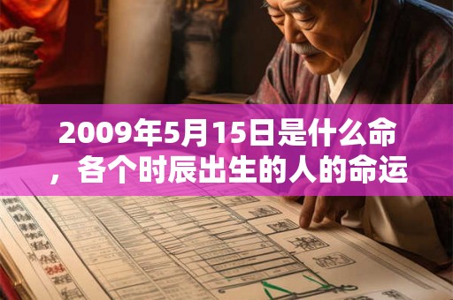 2009年5月15日是什么命，各个时辰出生的人的命运