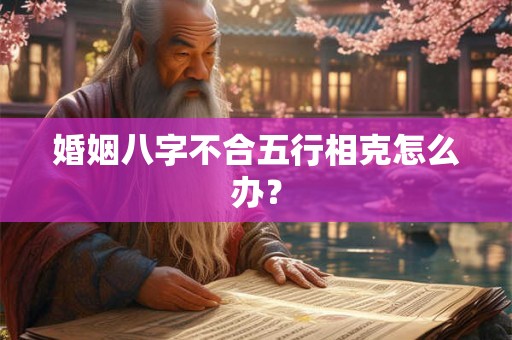 婚姻八字不合五行相克怎么办？