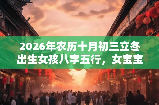 2026年农历十月初三立冬出生女孩八字五行，女宝宝新潮的名字