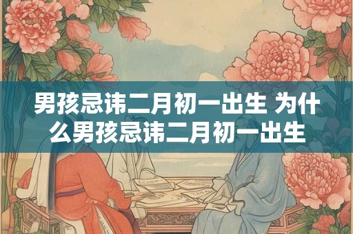 男孩忌讳二月初一出生 为什么男孩忌讳二月初一出生