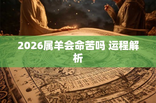 2026属羊会命苦吗 运程解析