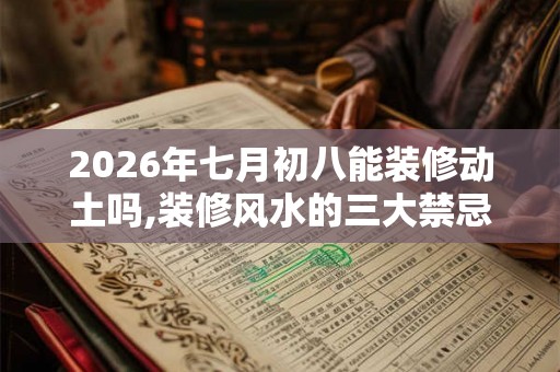 2026年七月初八能装修动土吗,装修风水的三大禁忌 2026年七月初八能装修动土吗,装修风水的三大禁忌