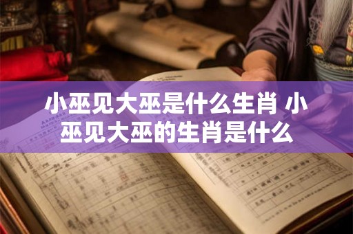小巫见大巫是什么生肖 小巫见大巫的生肖是什么 小巫见大巫是什么生肖 小巫见大巫的生肖是什么