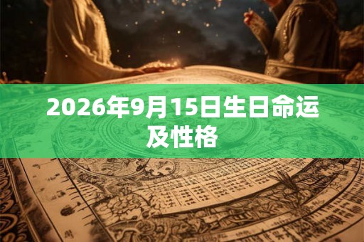 2026年9月15日生日命运及性格