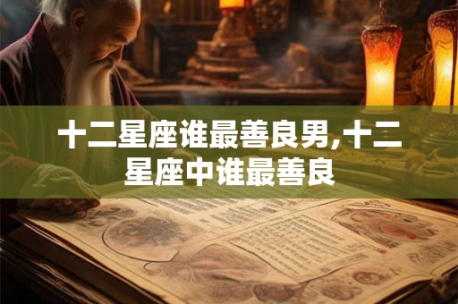 十二星座谁最善良男,十二星座中谁最善良