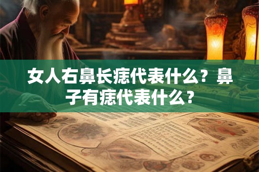 女人右鼻长痣代表什么？鼻子有痣代表什么？