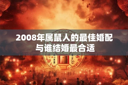 2008年属鼠人的最佳婚配 与谁结婚最合适