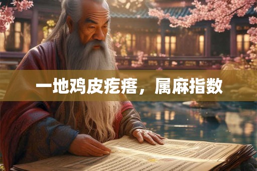 一地鸡皮疙瘩，属麻指数