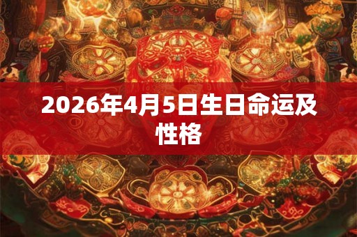 2026年4月5日生日命运及性格