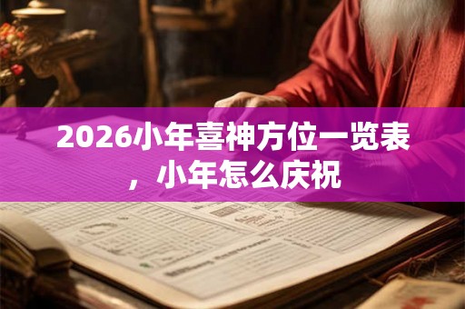 2026小年喜神方位一览表，小年怎么庆祝
