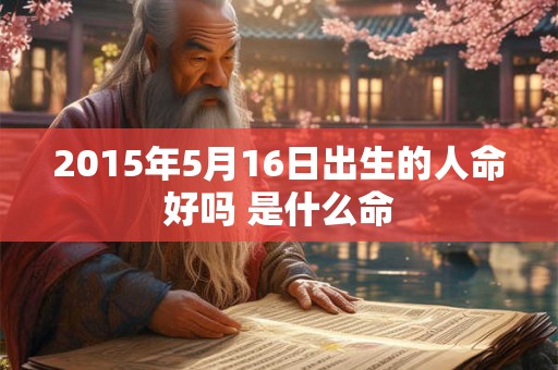2015年5月16日出生的人命好吗 是什么命 2015年5月16日出生的人命好吗 是什么命
