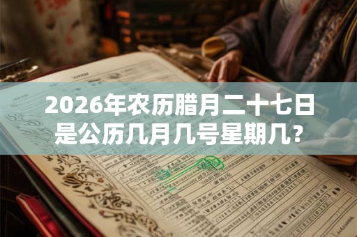 2026年农历腊月二十七日是公历几月几号星期几？