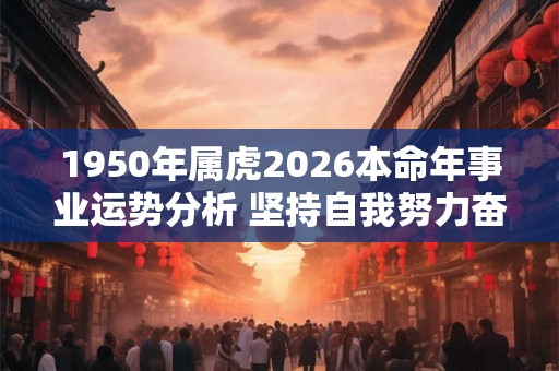 1950年属虎2026本命年事业运势分析 坚持自我努力奋斗