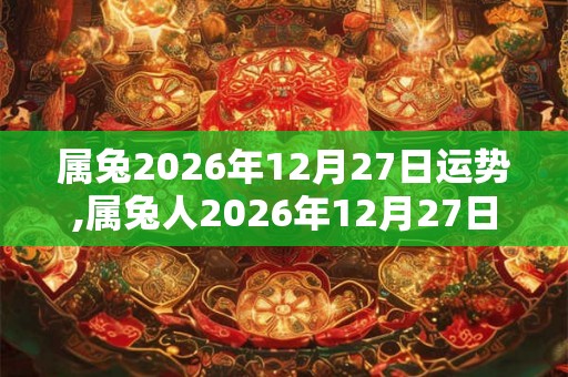 属兔2026年12月27日运势,属兔人2026年12月27日财运,生肖兔2026年12月27日运势