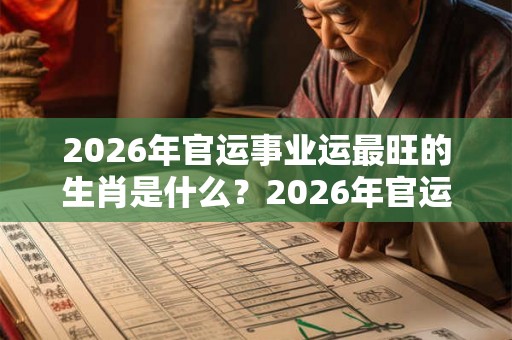 2026年官运事业运最旺的生肖是什么?2026年官运亨通的生肖 2026年官运事业运最旺的生肖是什么?2026年官运亨通的生肖