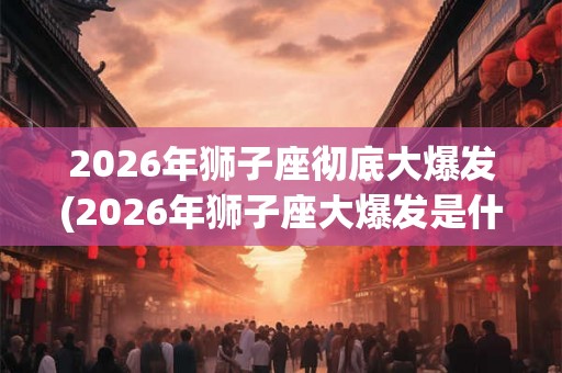 2026年狮子座彻底大爆发(2026年狮子座大爆发是什么？)