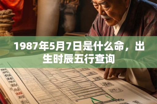 1987年5月7日是什么命，出生时辰五行查询