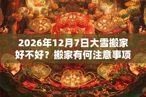 2026年12月7日大雪搬家好不好?搬家有何注意事项? 2026年12月7日大雪搬家好不好?搬家有何注意事项?
