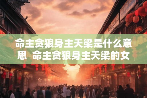 命主贪狼身主天梁是什么意思  命主贪狼身主天梁的女人