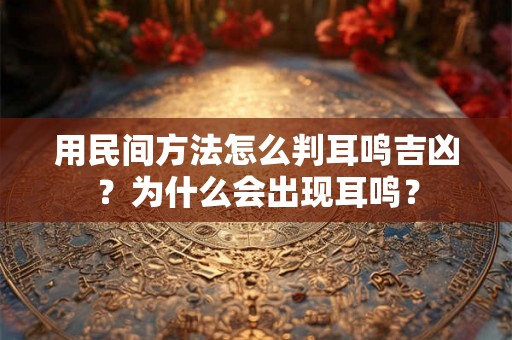 用民间方法怎么判耳鸣吉凶？为什么会出现耳鸣？
