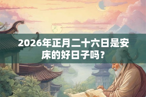 2026年正月二十六日是安床的好日子吗? 2026年正月二十六日是安床的好日子吗?