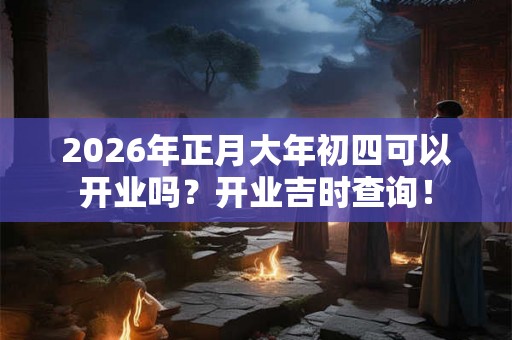 2026年正月大年初四可以开业吗？开业吉时查询！
