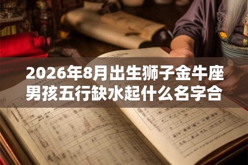 2026年8月出生狮子金牛座男孩五行缺水起什么名字合适