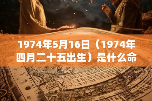 1974年5月16日（1974年四月二十五出生）是什么命_命运如何